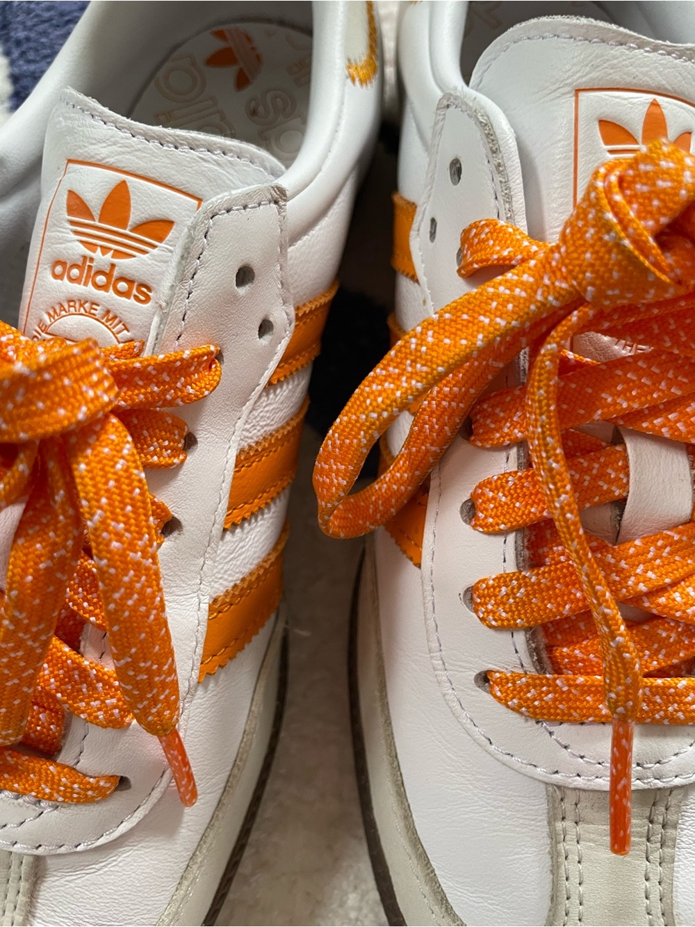 Adidas Samba OG shoes Cloud White / Eqt Orange / Off White IE6521 women's 6 - Picture 8 of 11